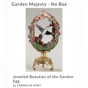 House of Faberge Jeweled Beauties of the Garden Eggs Garden Magesty